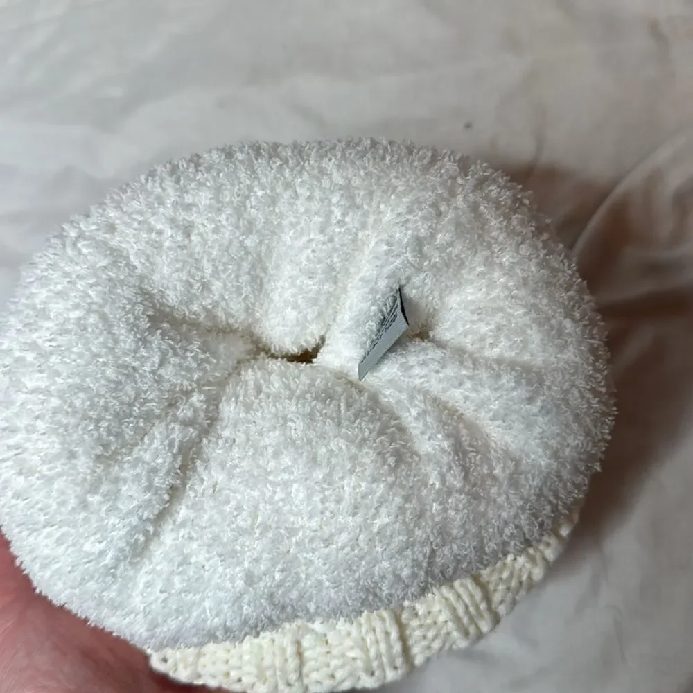 C.C. Winter Sherpa Fleeced Lined Chunky Knit Stretch Pom Pom Hat.